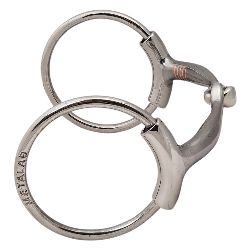 Anti-collapse jointed snaffle curved 12mm