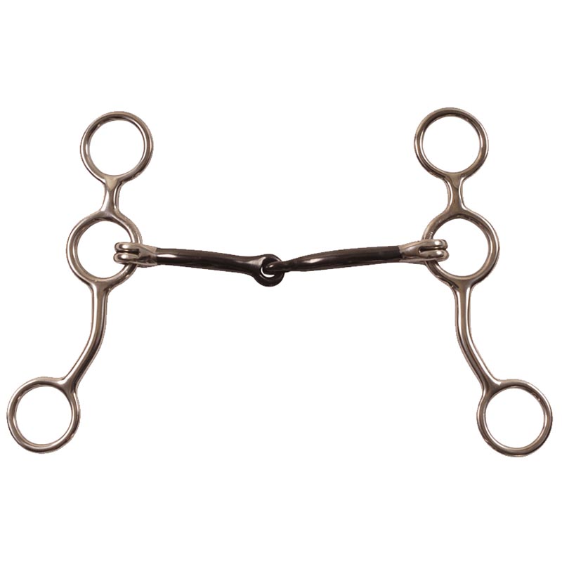 Barrel western bit with black iron mouthpiece - 4622