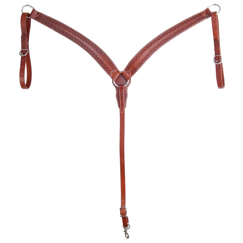 Pool's snake workmanship leather breast strap - 4766