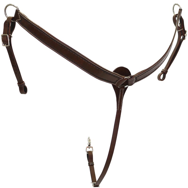 Western breastplate flower leather