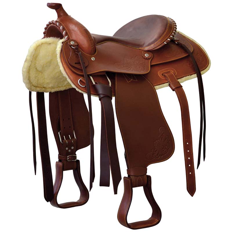 Western saddle mod. orion oiled leather smooth leather seat