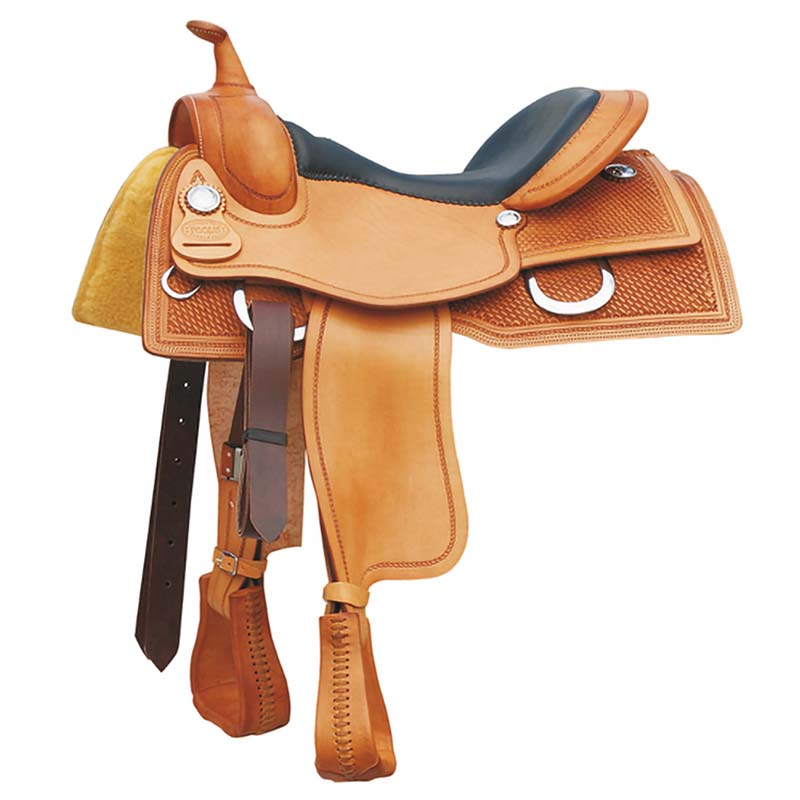 Western saddle working cow pool’s square skirt