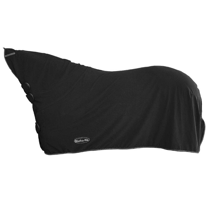Fleece walking blanket with neck cover