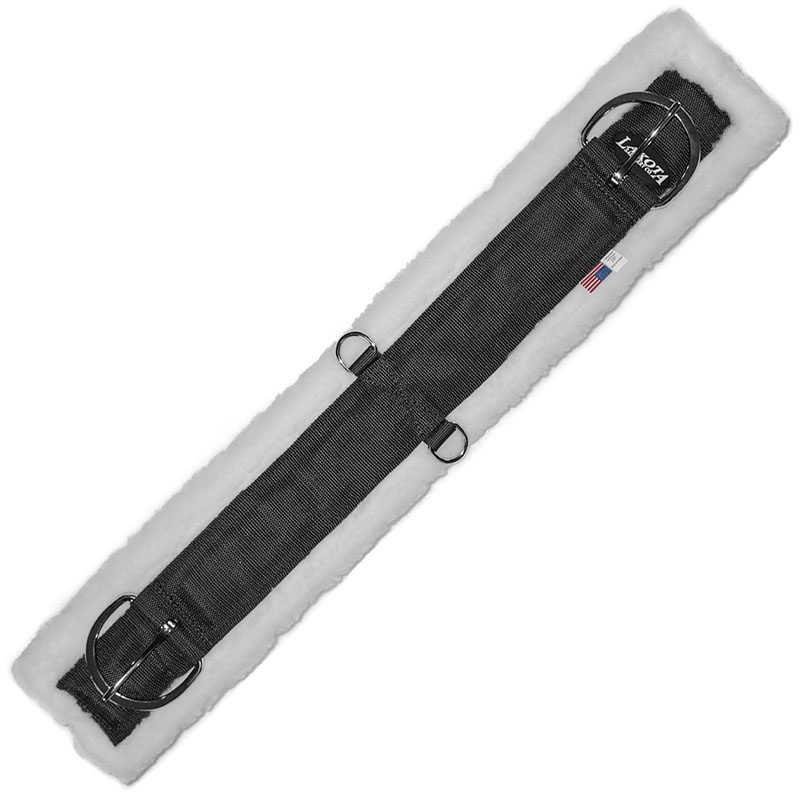 Western nylon girth with sheepskin lining