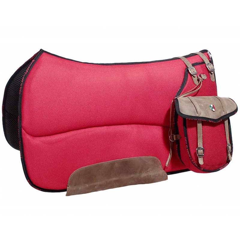 Western saddle pad pioneer in air mesh with saddlebag