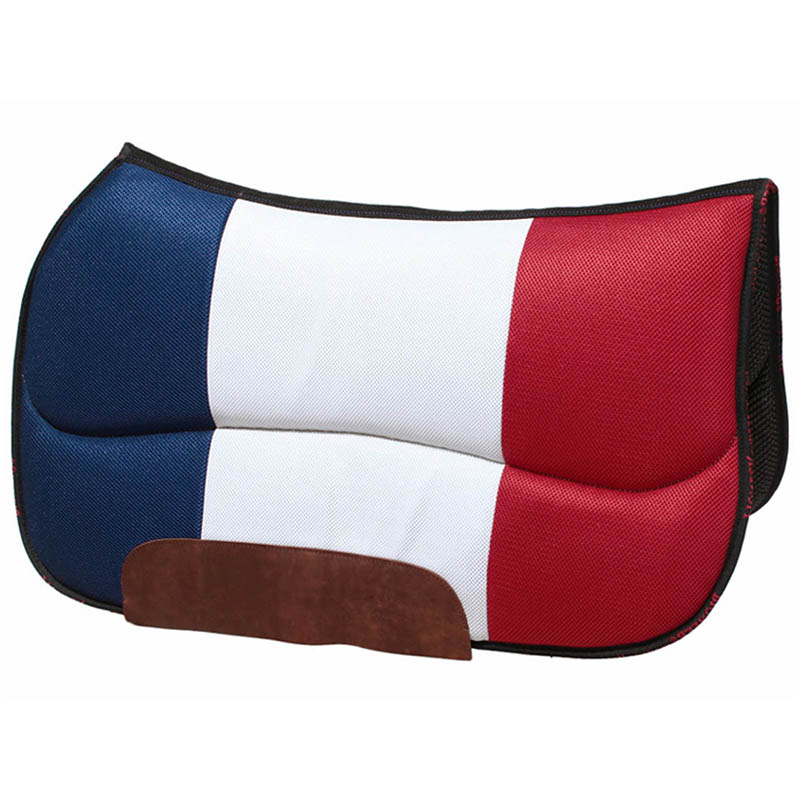 Western saddle pad pioneer in air mesh with flag