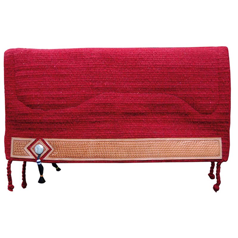 Western saddle pad made of navajo fabric and pure wool
