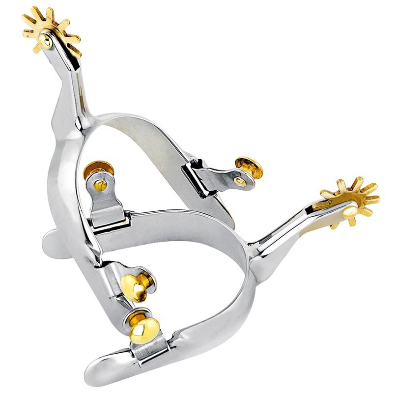 Western stainless steel spurs with rowel