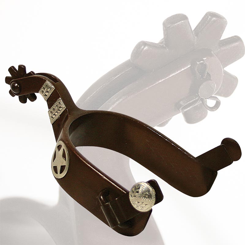 Western metal spurs lone star texas in alpaca