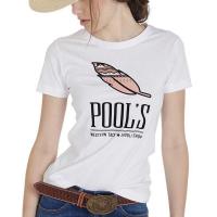 POOL'S WOMEN SLIM FIT T-SHIRT WITH FEATHER PRINT