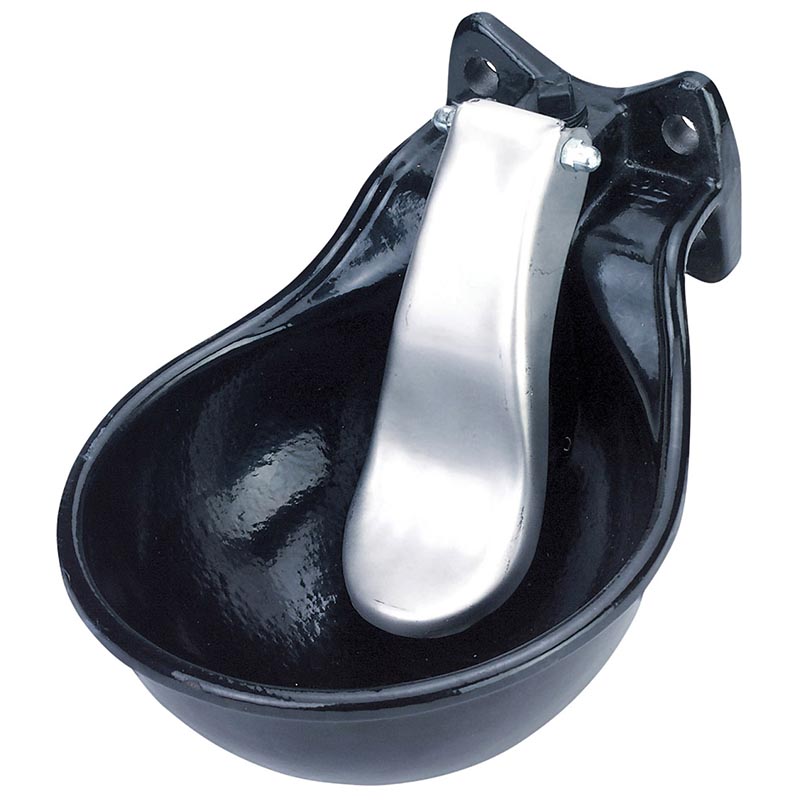 Automatic cast iron drinking bowl black