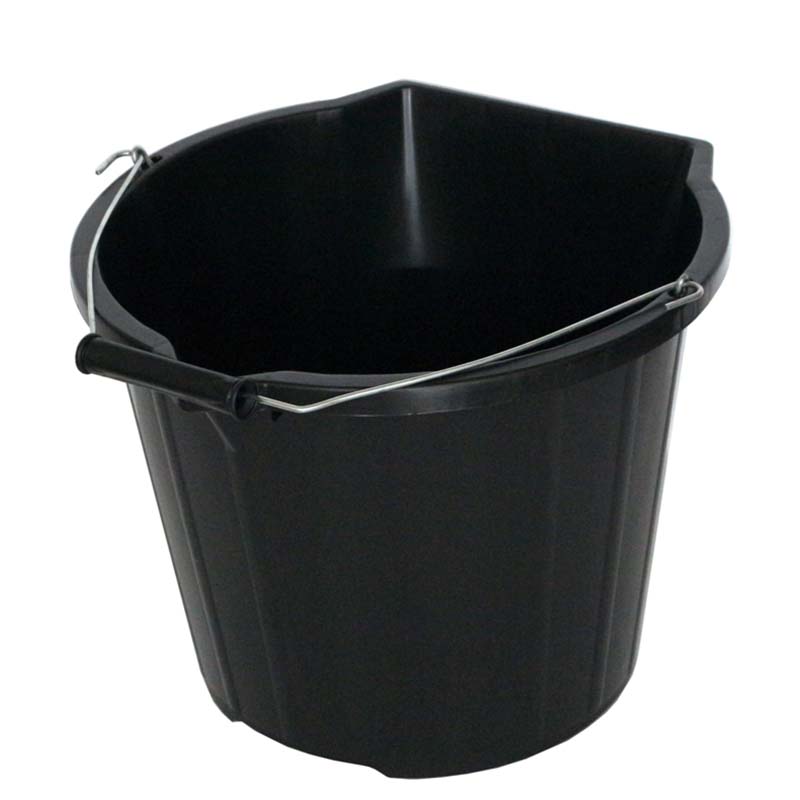 Plastic bucket 14 liters with handle.