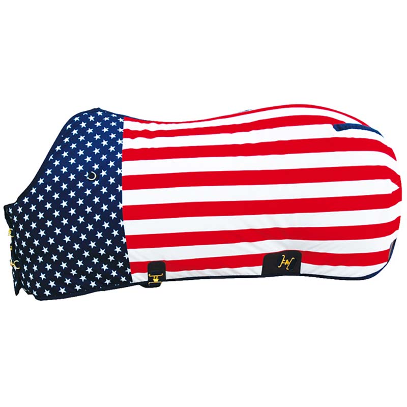 Box quilting rug 300 gr. fiberfill for quarter horse with u.s.a. colours