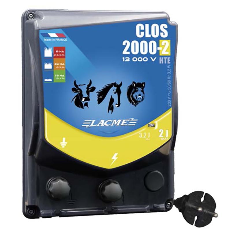 Lacme clos 2000-2 plug fencer 220 volt joule 2