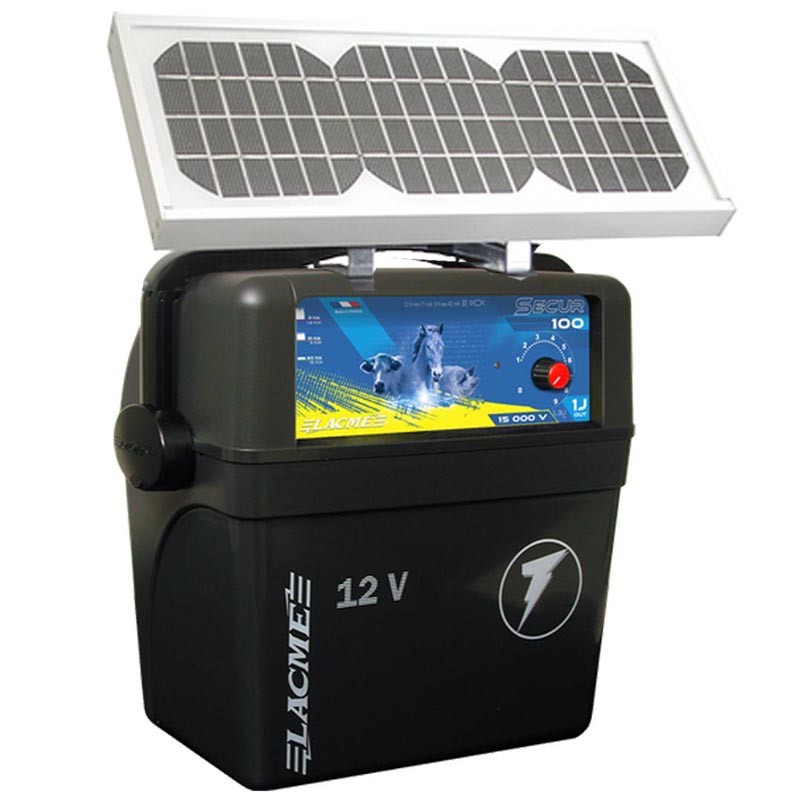Energizer lacme model secur 100 solis with integrated solar panel