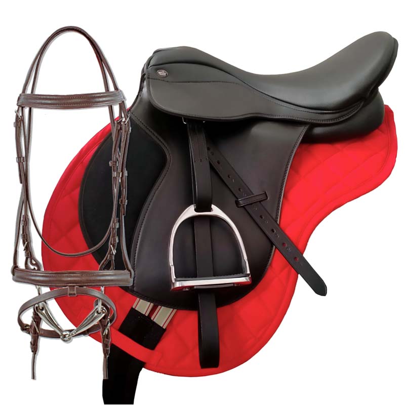 English saddle horses full set with customizable accessories