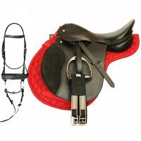 ENGLISH HORSES SADDLE WITH CUSTOMIZABLE ACCESSORIES