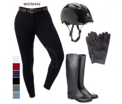 RIDING CLOTHES SET PANTS-CAP-GLOVES-BOOTS - 8190