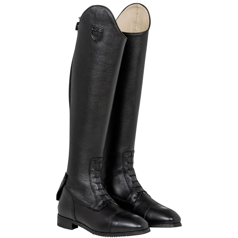 Equestro venus riding boots in leather with front laces