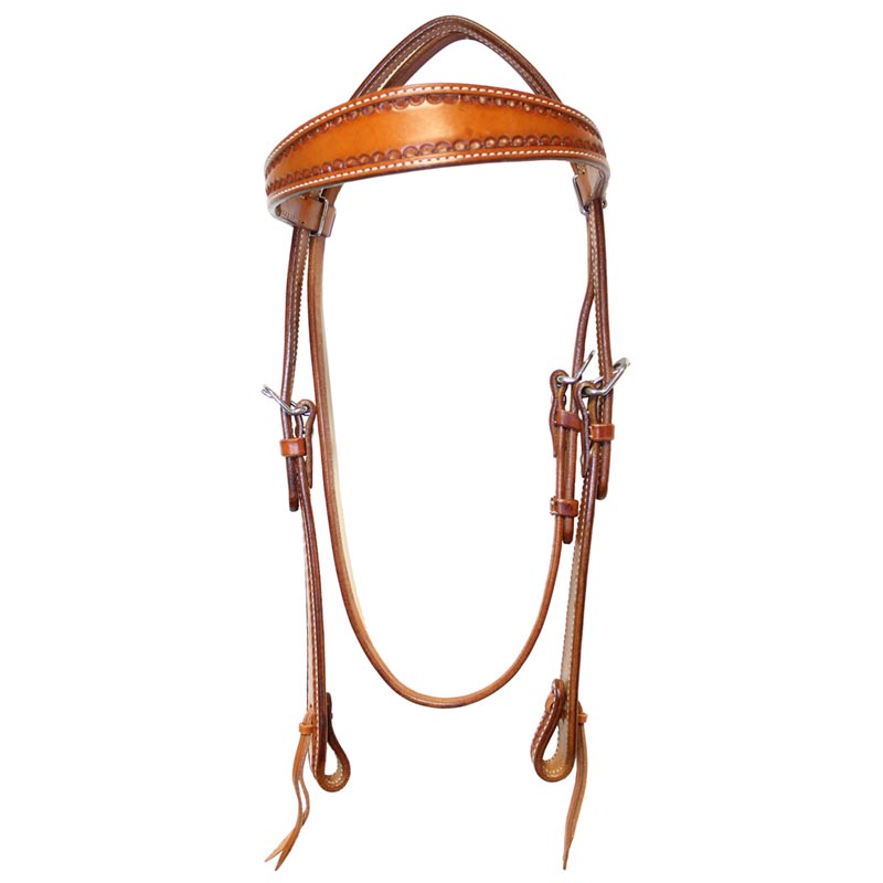 Headstall western leather border stamp