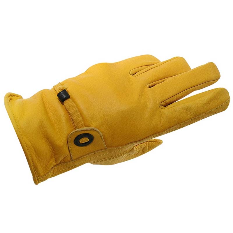 Soft leather western gloves button closure