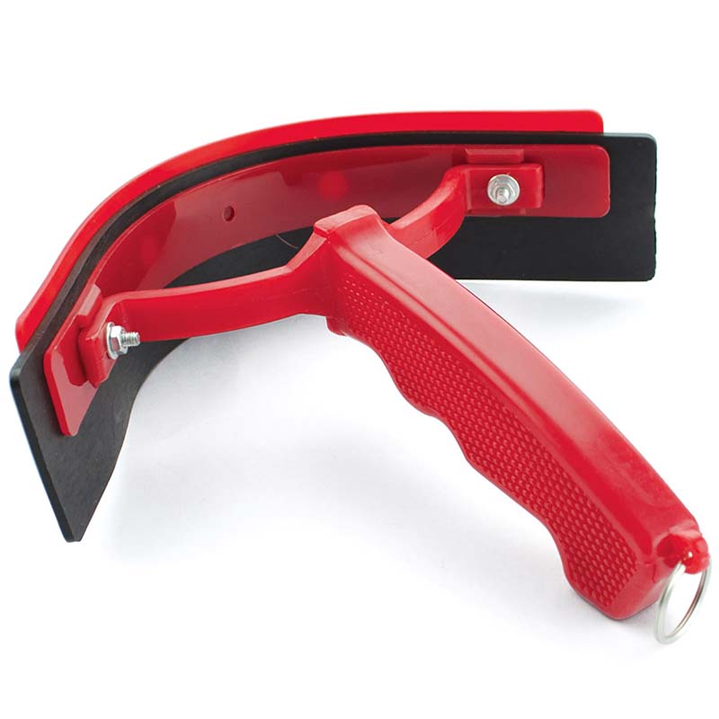 Plastic sweat scraper curved