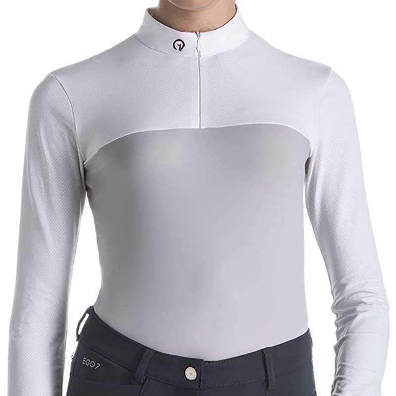 Competition polo ego7 long sleeve for woman lace model