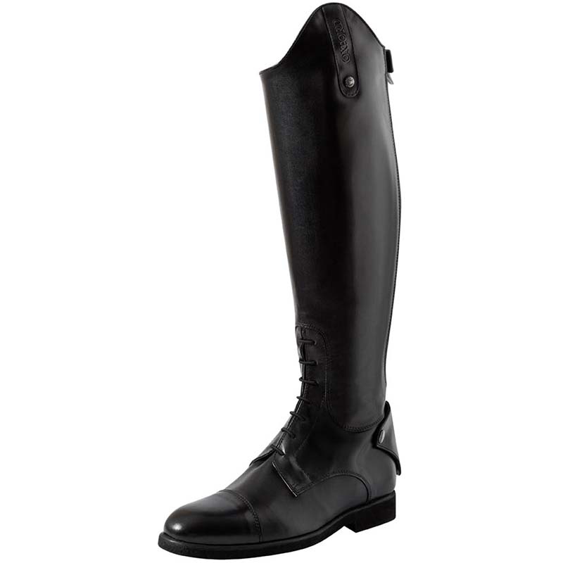 Oxford english riding competition boot with laces made in italy