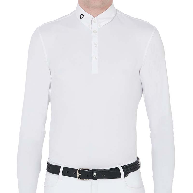 Male equestro nestor polo shirt with long sleve