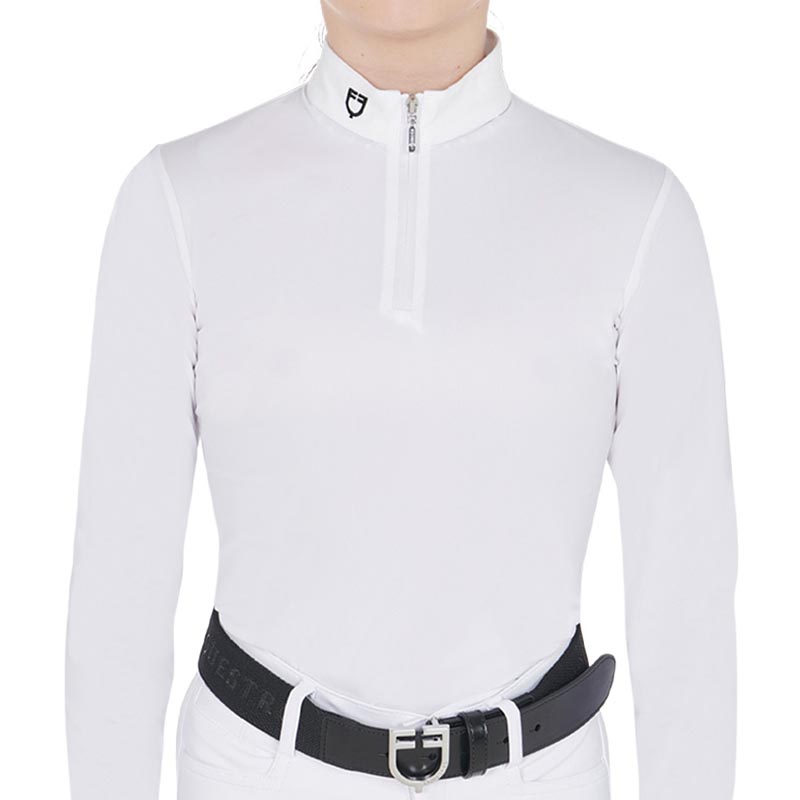Anahid equestro girls competion polo with long sleeve and zip