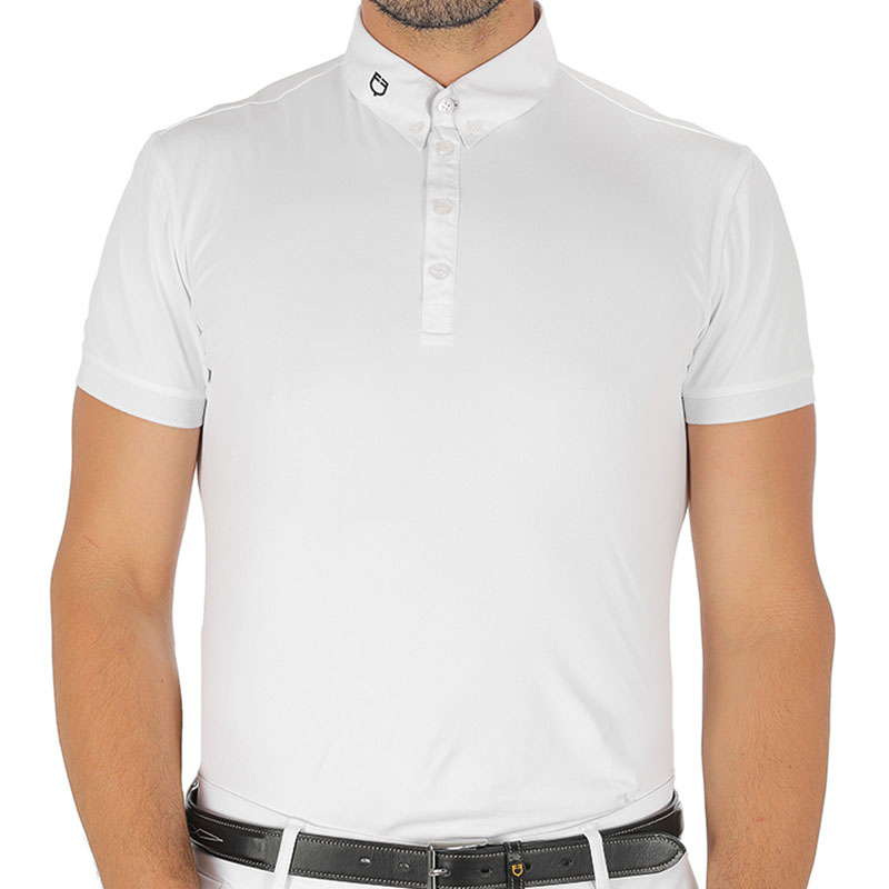 Male equestro hunt polo shirt with short sleeve