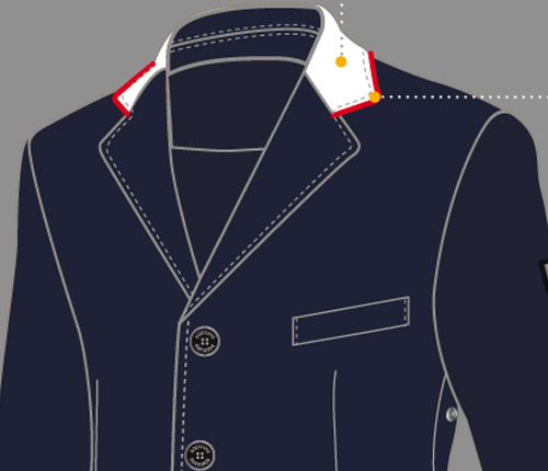 Customization equiline competition jacket man neck