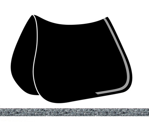 Customization equiline saddlecloth with glitter trimming