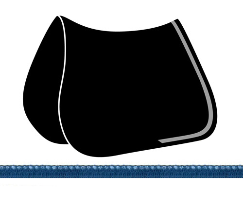Customization equiline saddlecloth with trimming rhinestones