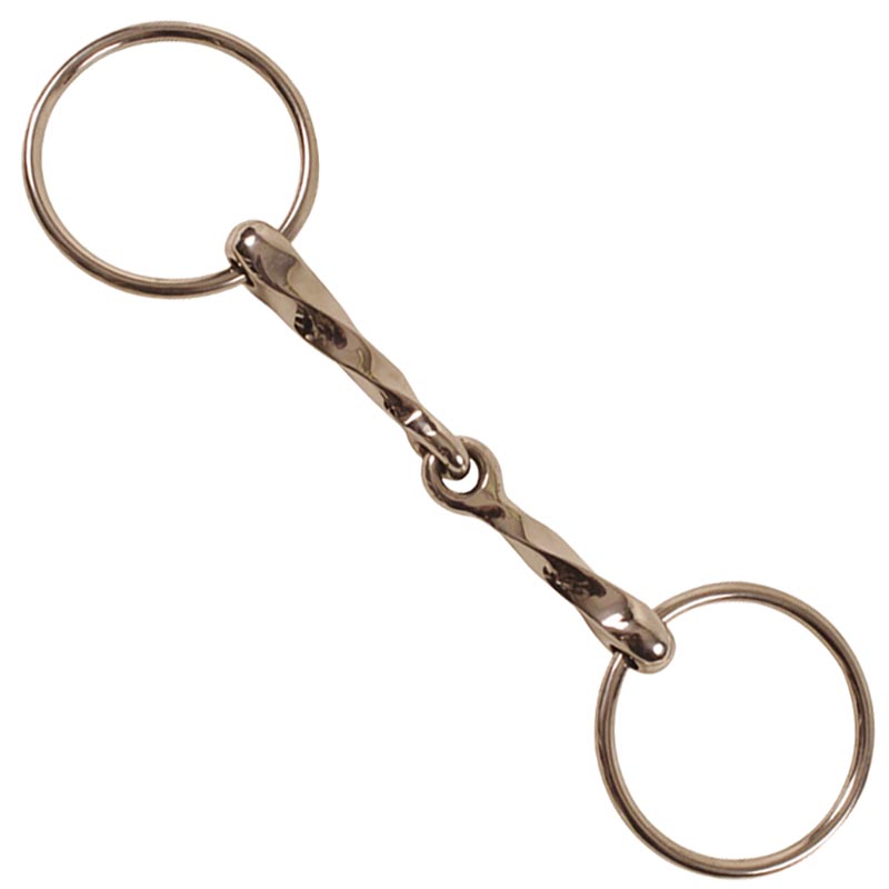 Snaffle twist loose ring stainless