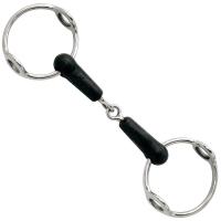 RUBBER SNAFFLE RING GAG BIT STAINLESS