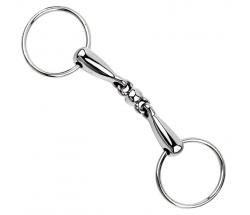 SNAFFLE BIT JOINTED LOOSE RING WITH CENTRAL ROUND JOINT - 2537