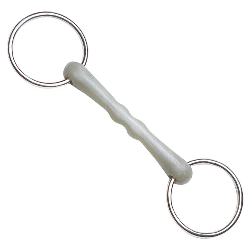 Flexi unjointed snaffle ring bit shaped