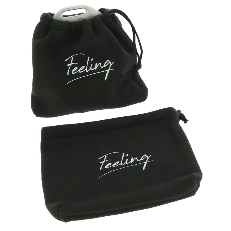 Stirrup bag in soft fabric with elastic closure