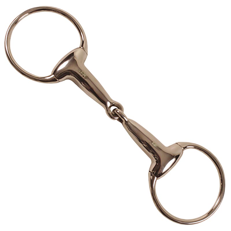Snaffle egg butt bit stainless steel hollow