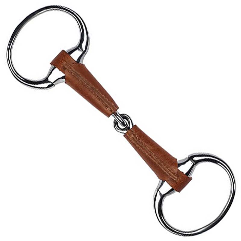 Snaffle egg butt bit leather mouth