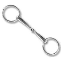 METALAB JOINTED SNAFFLE RING BIT WITH SATIN MOUTHPIECE