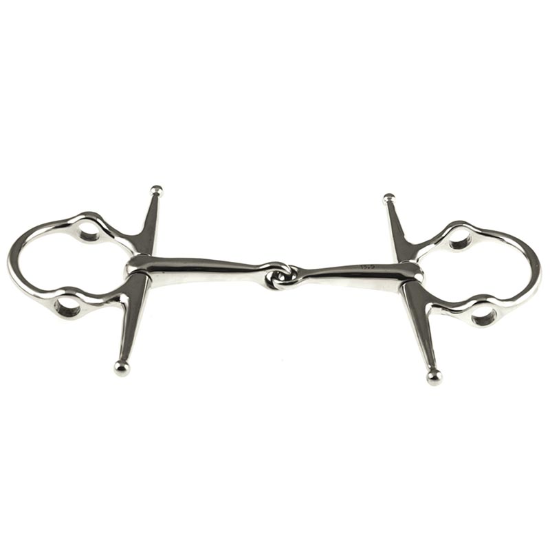 Full cheek gag bit solid mouthpiece