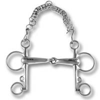 METALAB JOINTED PELHAM BIT WITH LONG CHEEKS SUPER LIGHT