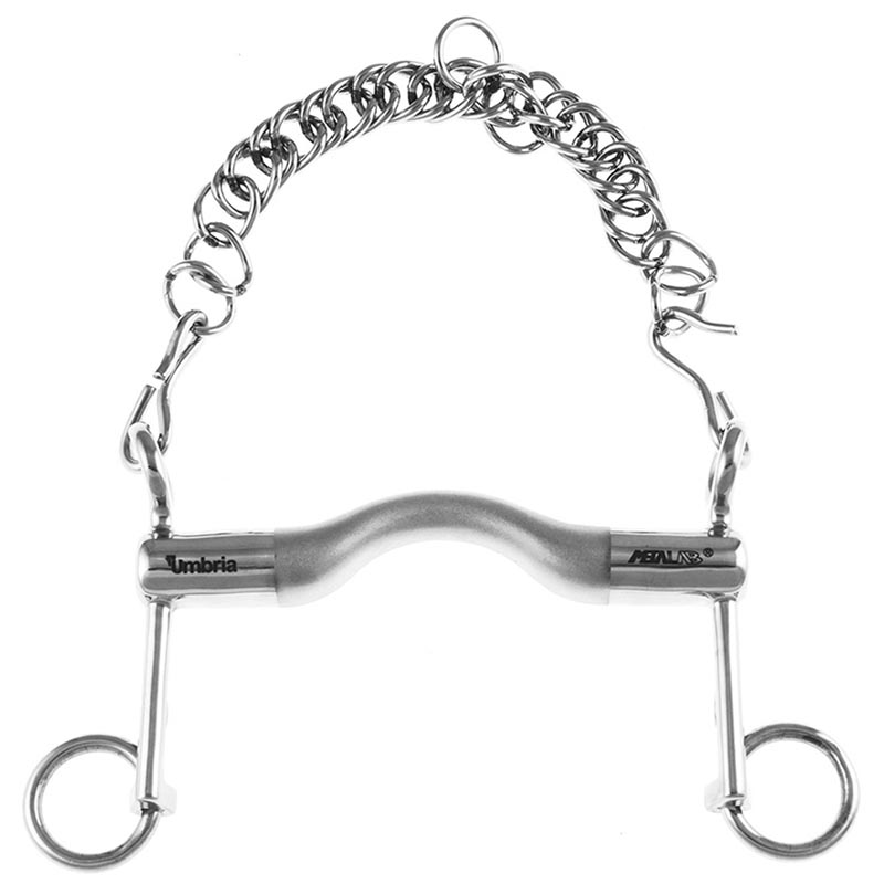 Metalab weymouth pelham bit with long cheeks super light dressage