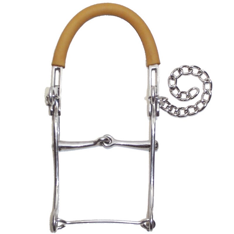 Bit hackamore with neck and curb chain