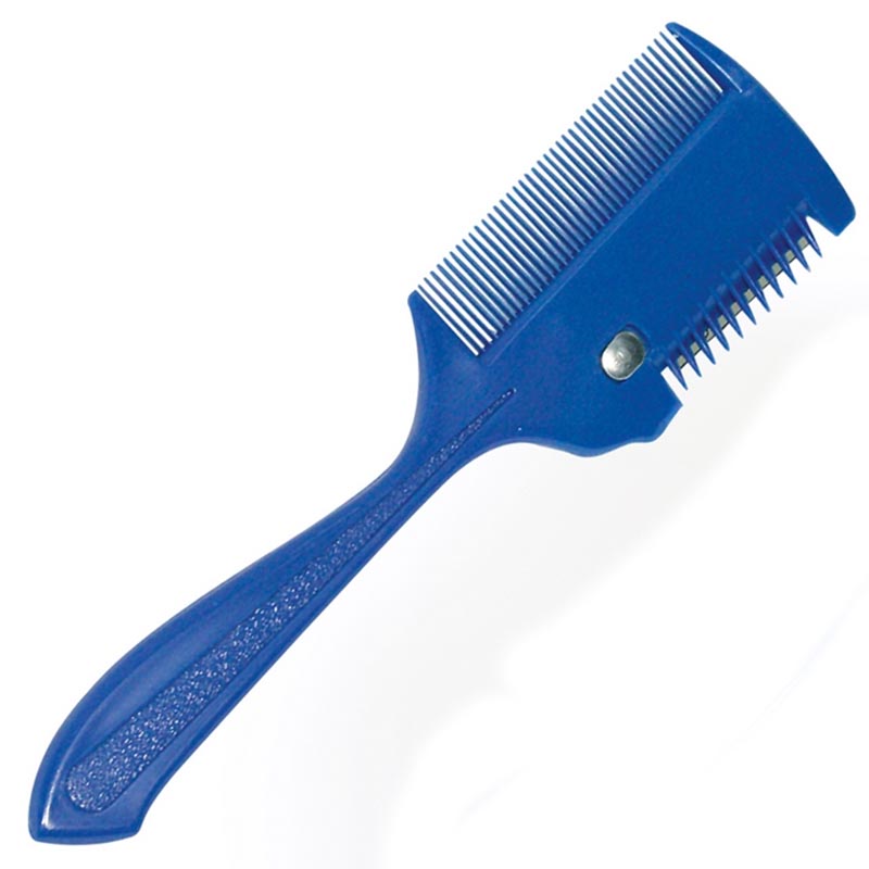Razor comb for mane and tail