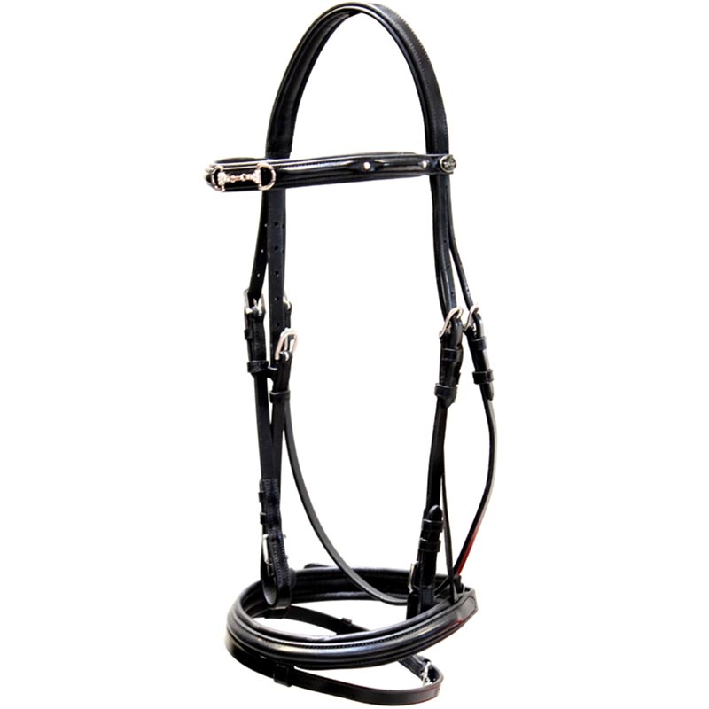 English leather bridle with bit decoration and crystal