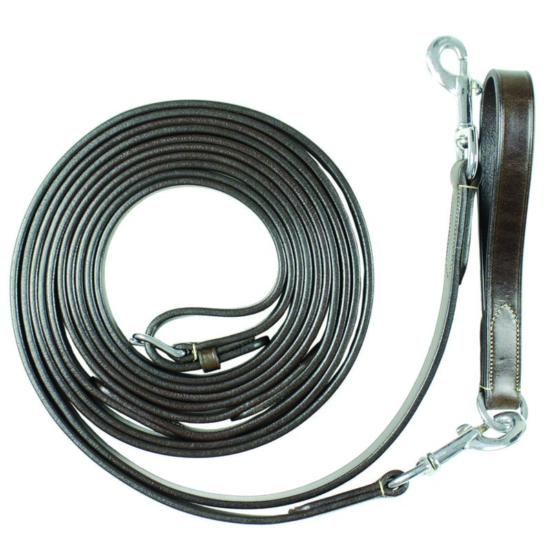 Draw reins superior leather equestro with girth attachment