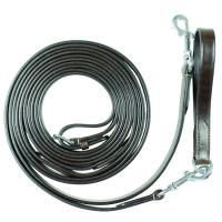 DRAW REINS SUPERIOR LEATHER EQUESTRO WITH GIRTH ATTACHMENT